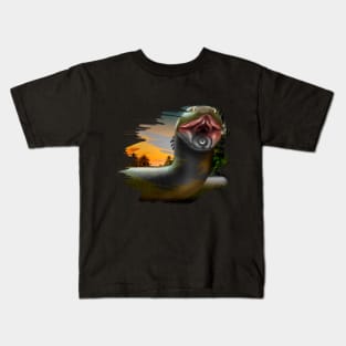 Titanoboa snake - Tropical style Kids T-Shirt